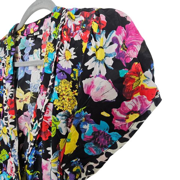Nanette Lepore Womens Boquet Wrap Top Floral Artsy Whimsy Romantic Boho Size 6 - Picture 5 of 9